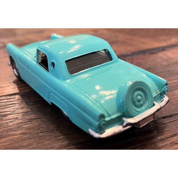 1988 Tootsie Toy Hard ‘56 FORD T-BIRD Teal Blue/Green Die Cast Metal Thunderbird - Picture 3 of 8